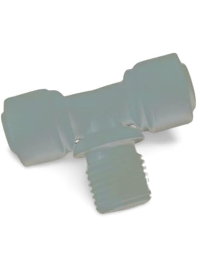 موصل على شكل حرف T، بلاستيك أبيض، تركيبات سباكة، موصل ثلاثي الاتجاهات بخيوط ملولبة، قطعة توصيل أنابيب للفلاتر - Image 1